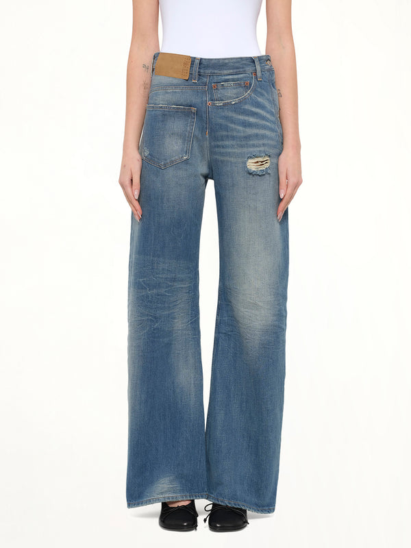 Pants 5 Pockets in Medium Blue