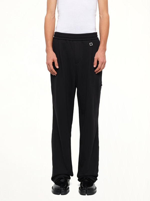 Pleated Sweatpants in Black