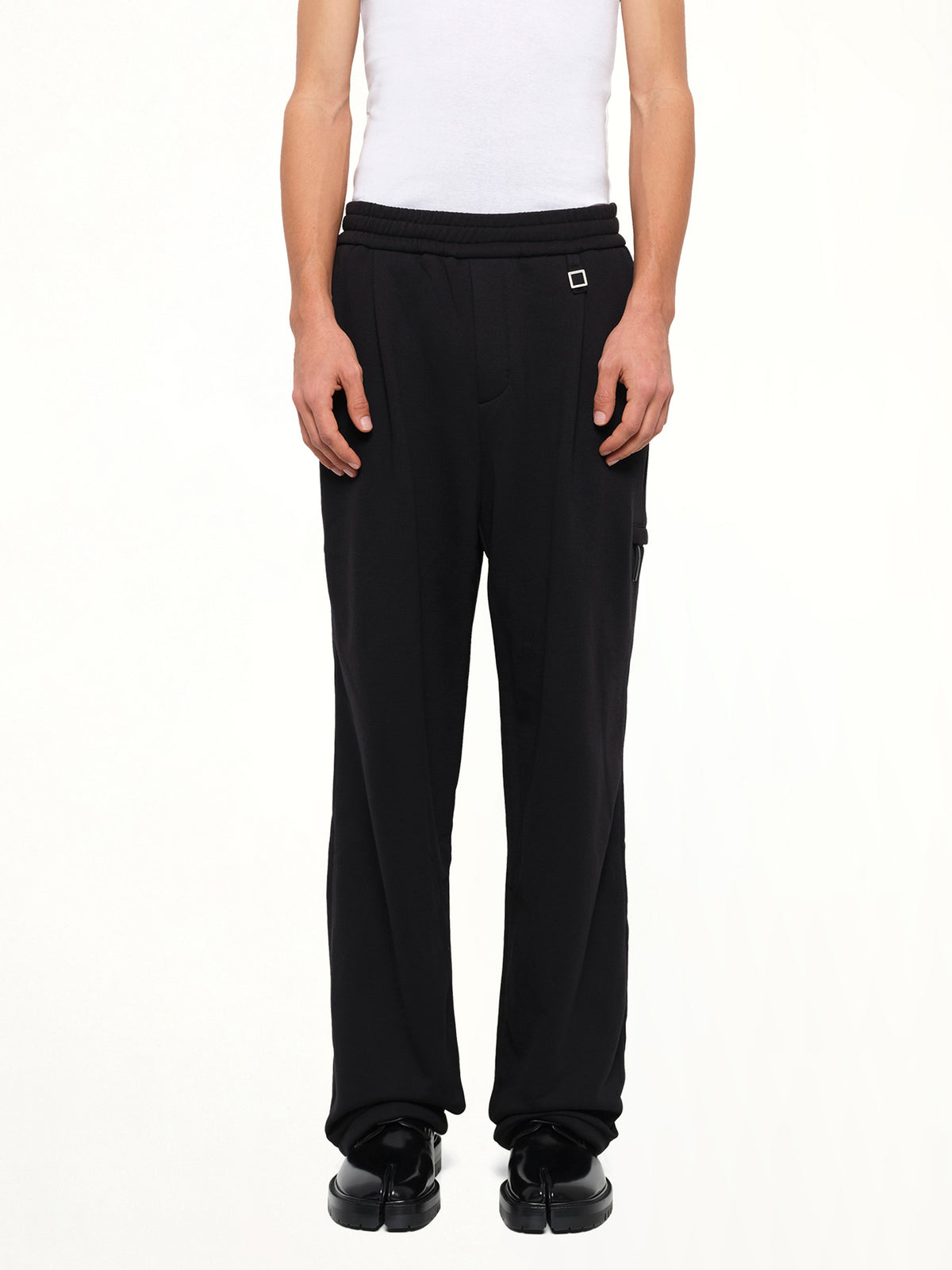 Pleated Sweatpants in Black