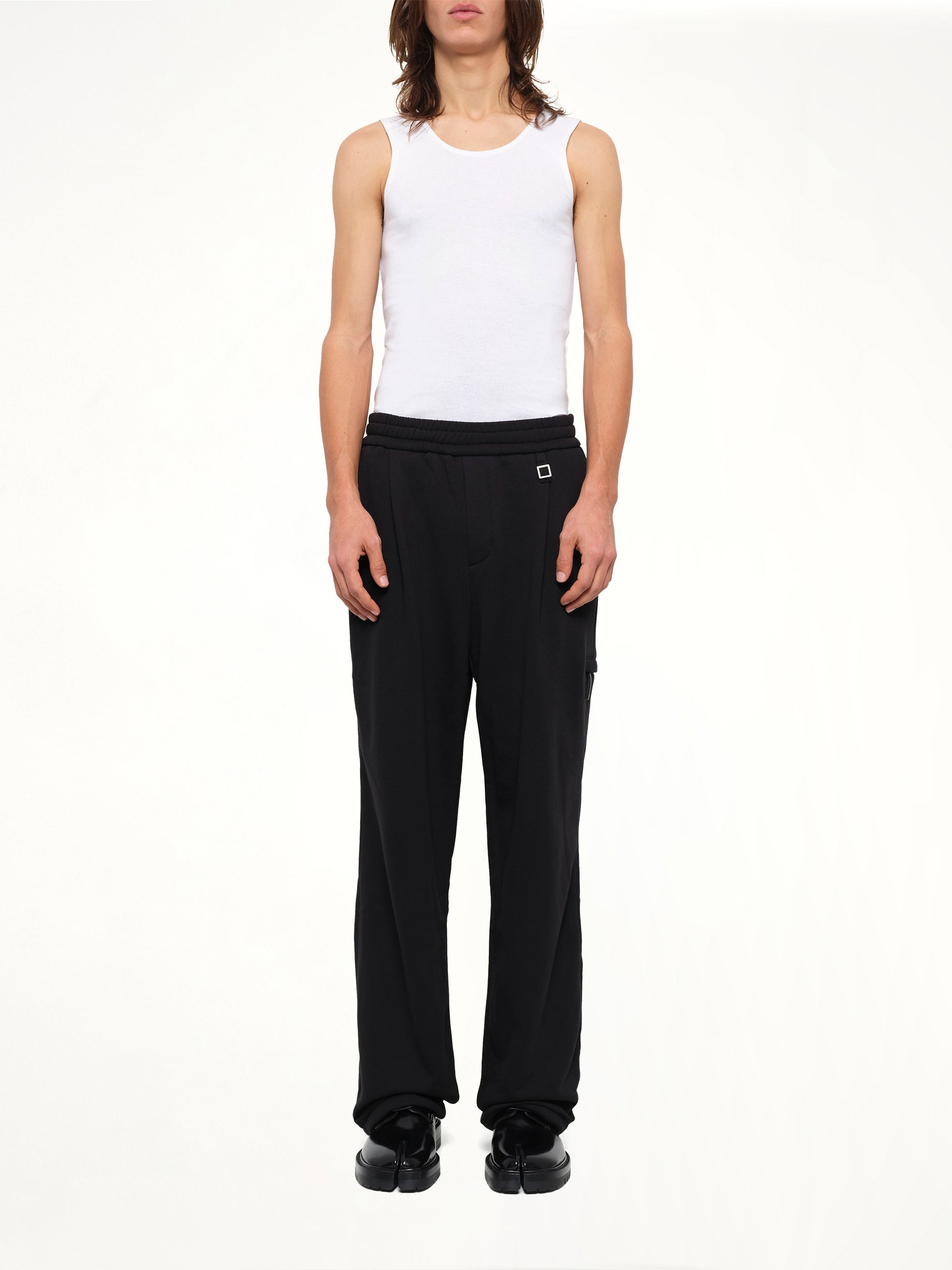 Pleated Sweatpants in Black