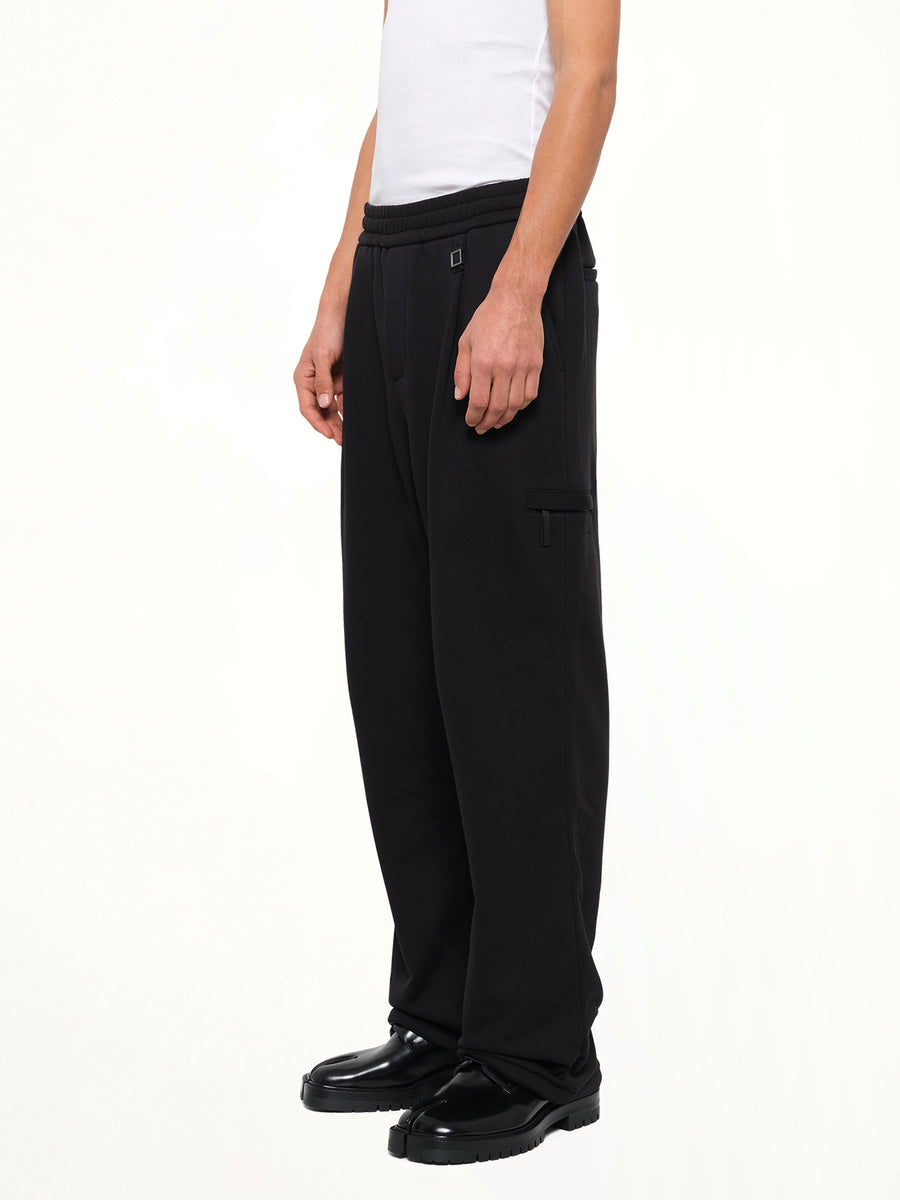 Pleated Sweatpants in Black
