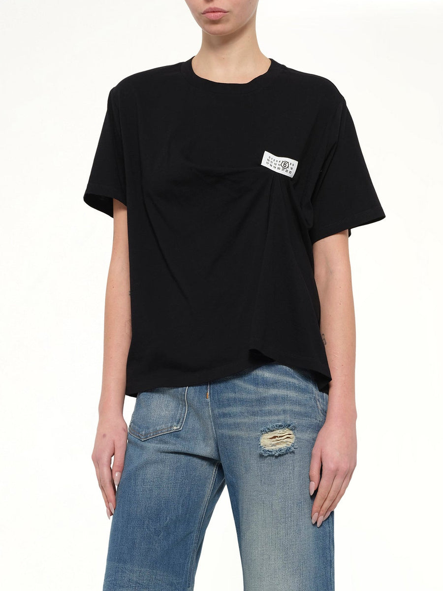 Short-Sleeved Top in Black