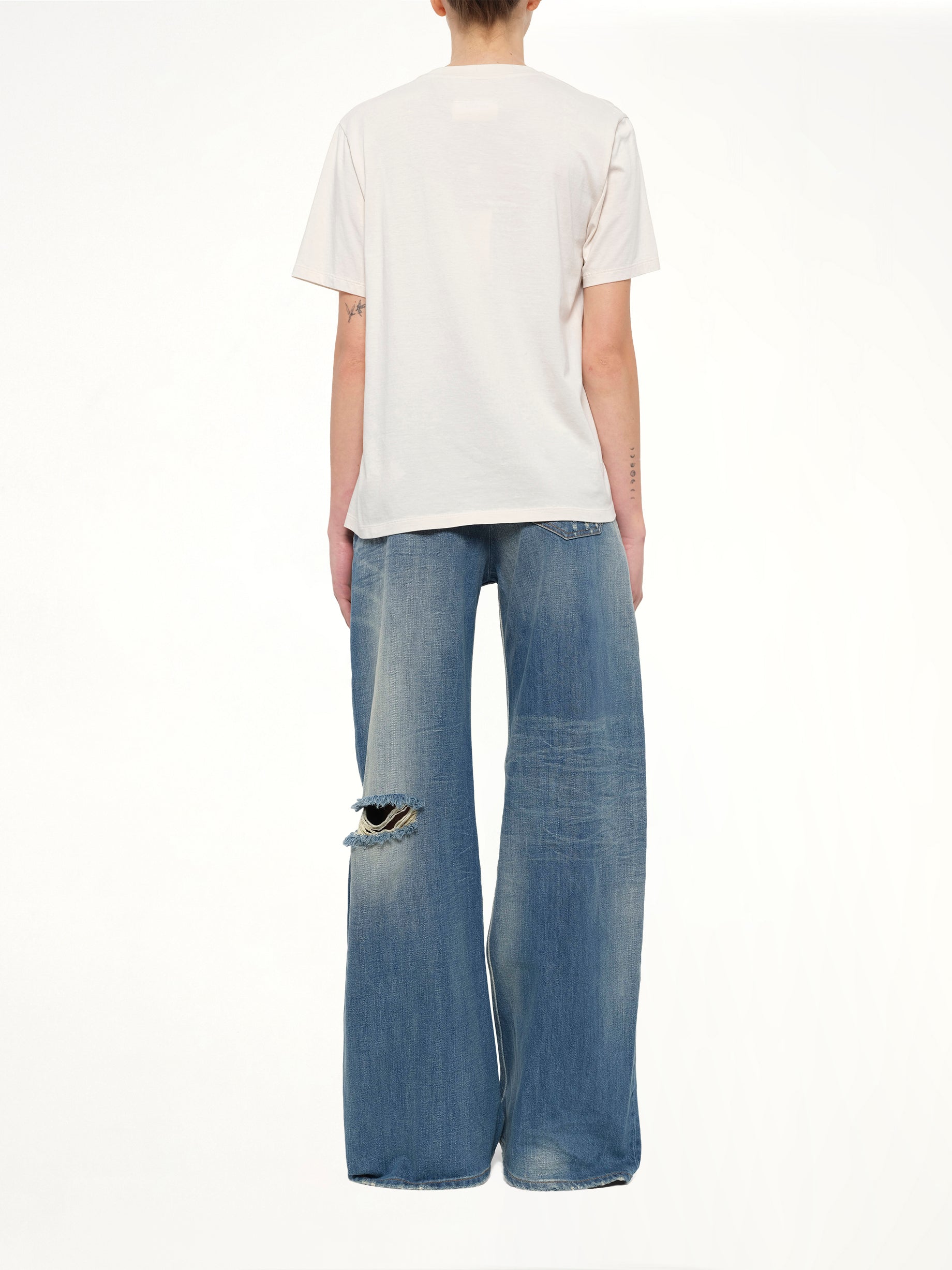 Short-Sleeved Top in Ecru