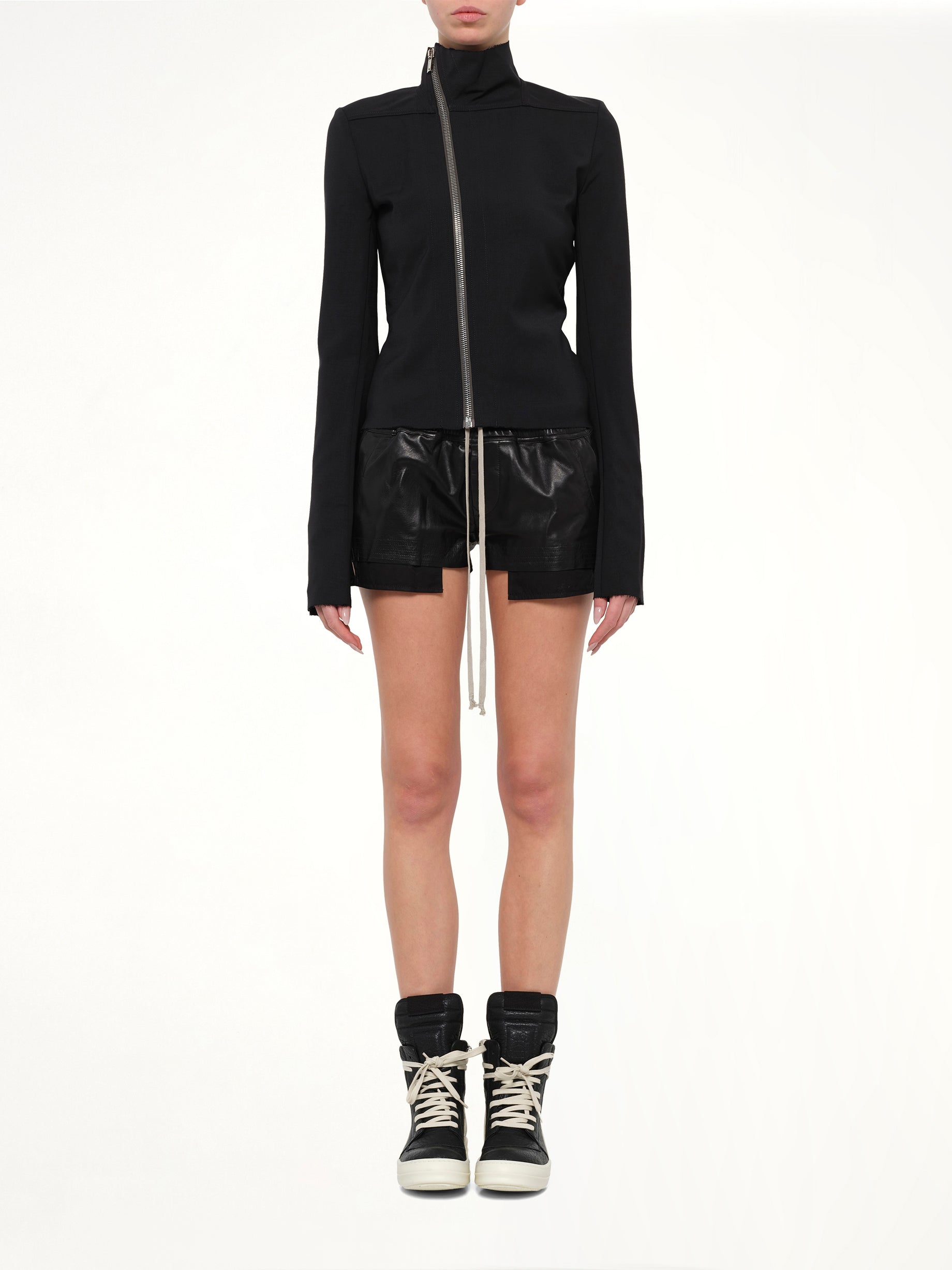 Stretch Wool Gary Jacket in Black
