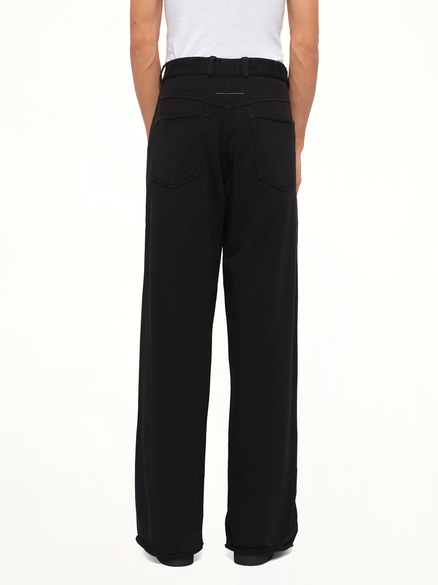 Sweat 5 Pocket Pants in Black