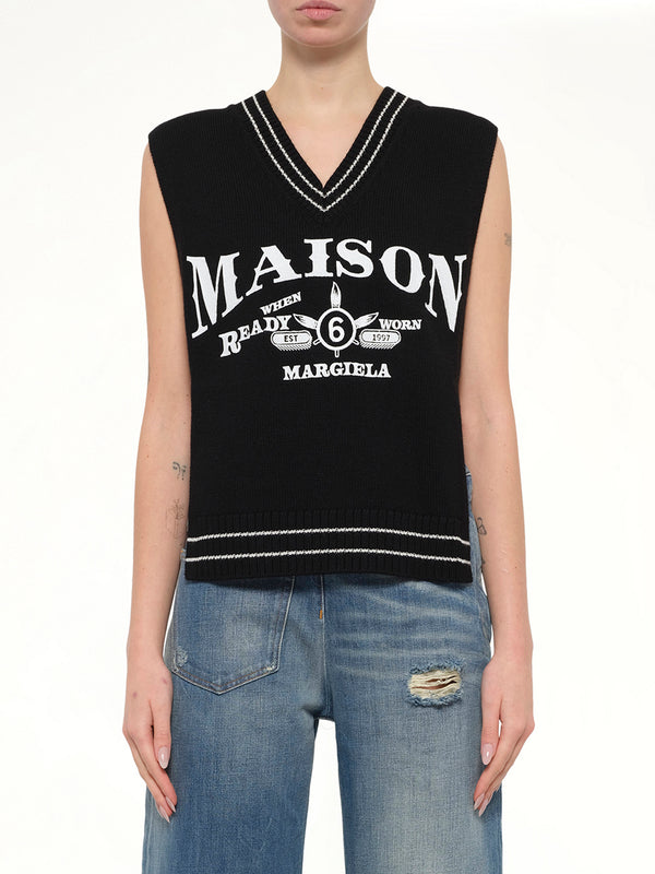 Varsity Stole in Black