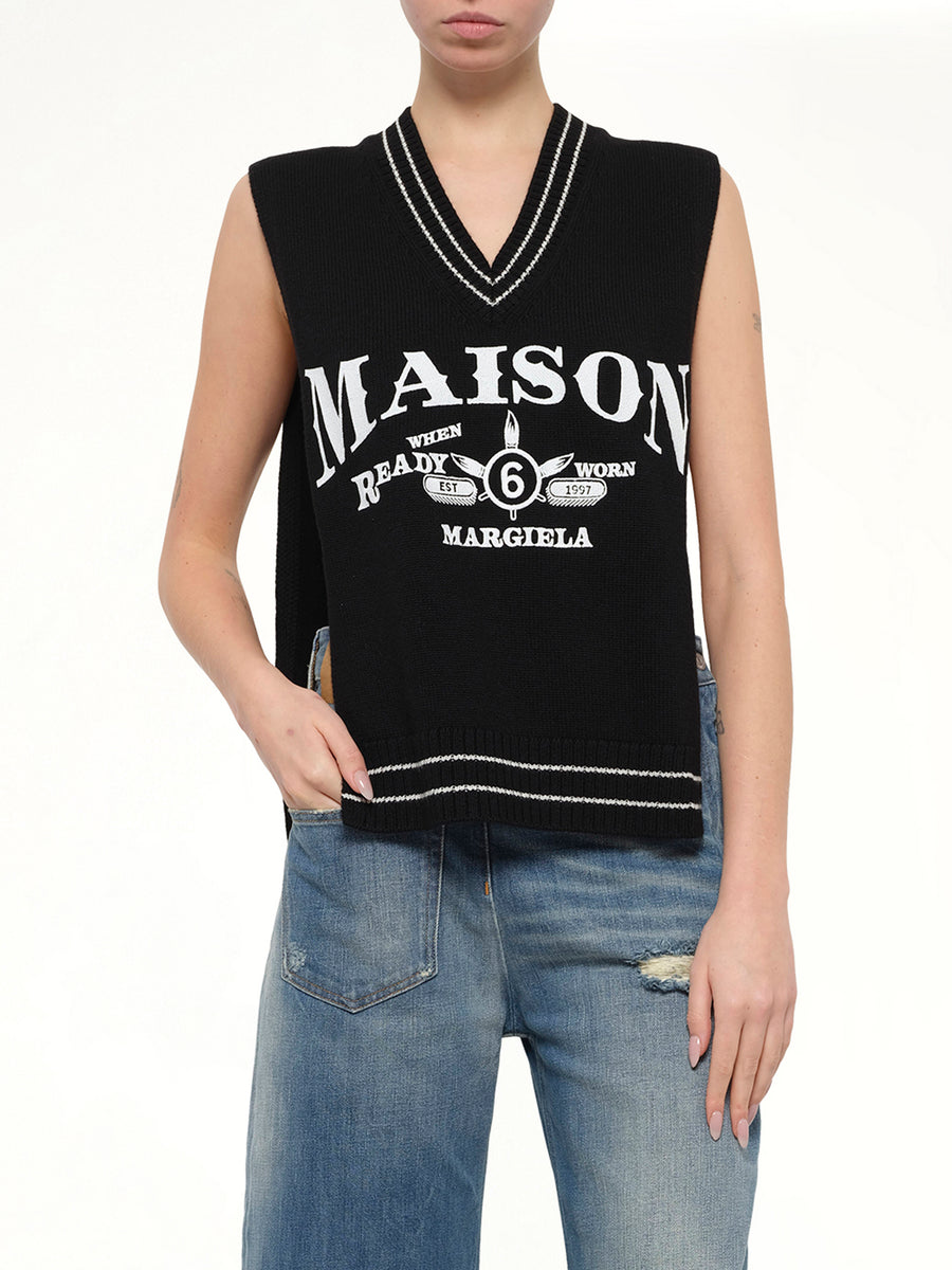 Varsity Stole in Black