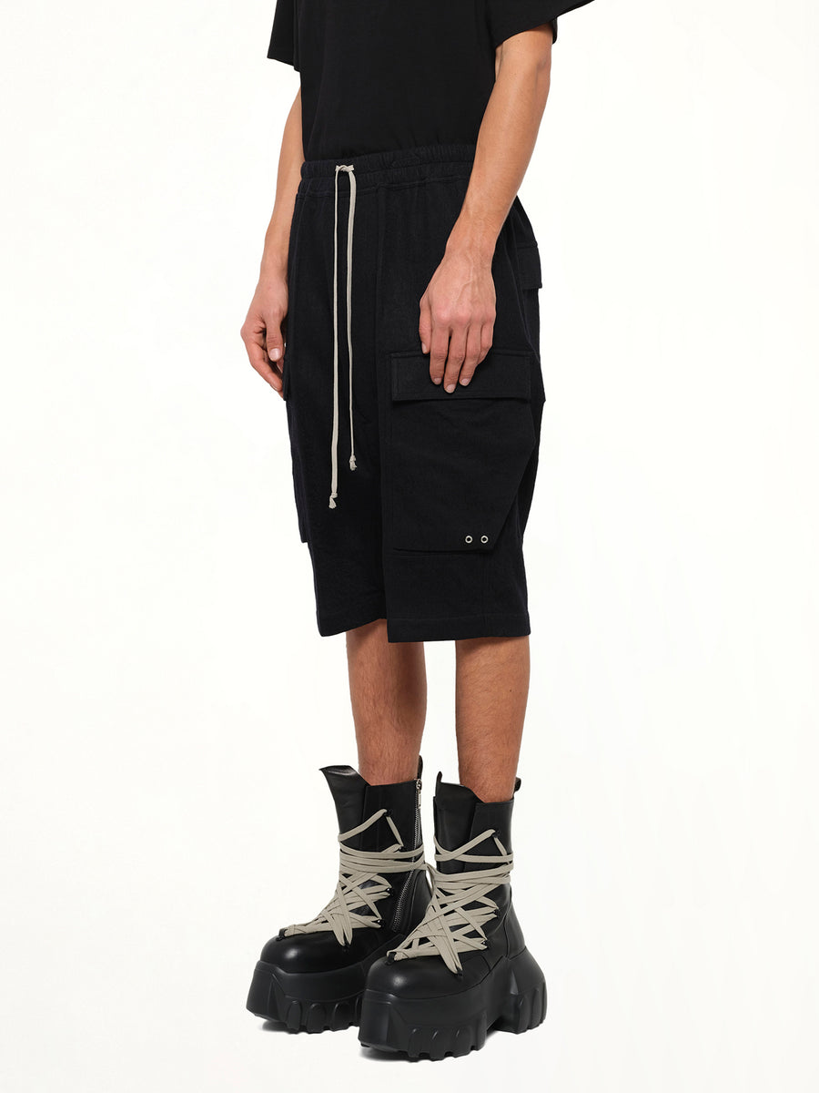 Warm Flannel Cargo Pods in Black