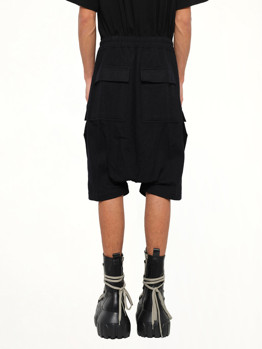 Warm Flannel Cargo Pods in Black