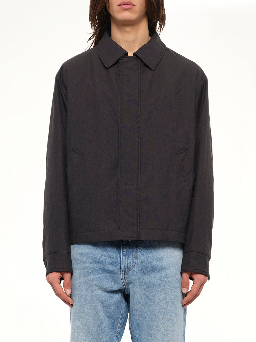Wool Shirting Jacket in Anthracite