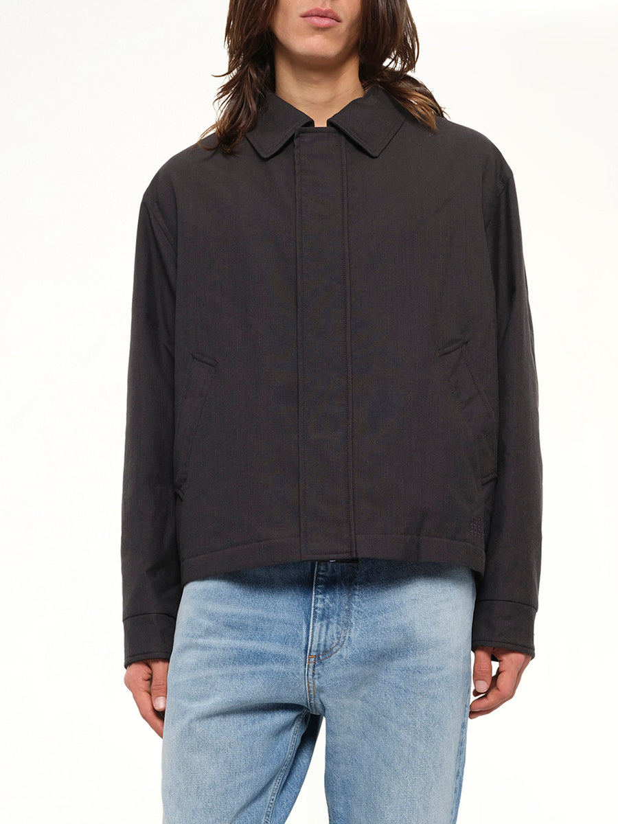 Wool Shirting Jacket in Anthracite