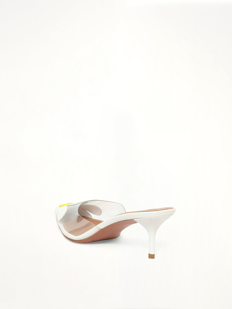 Bloom Mules in Lemon/White