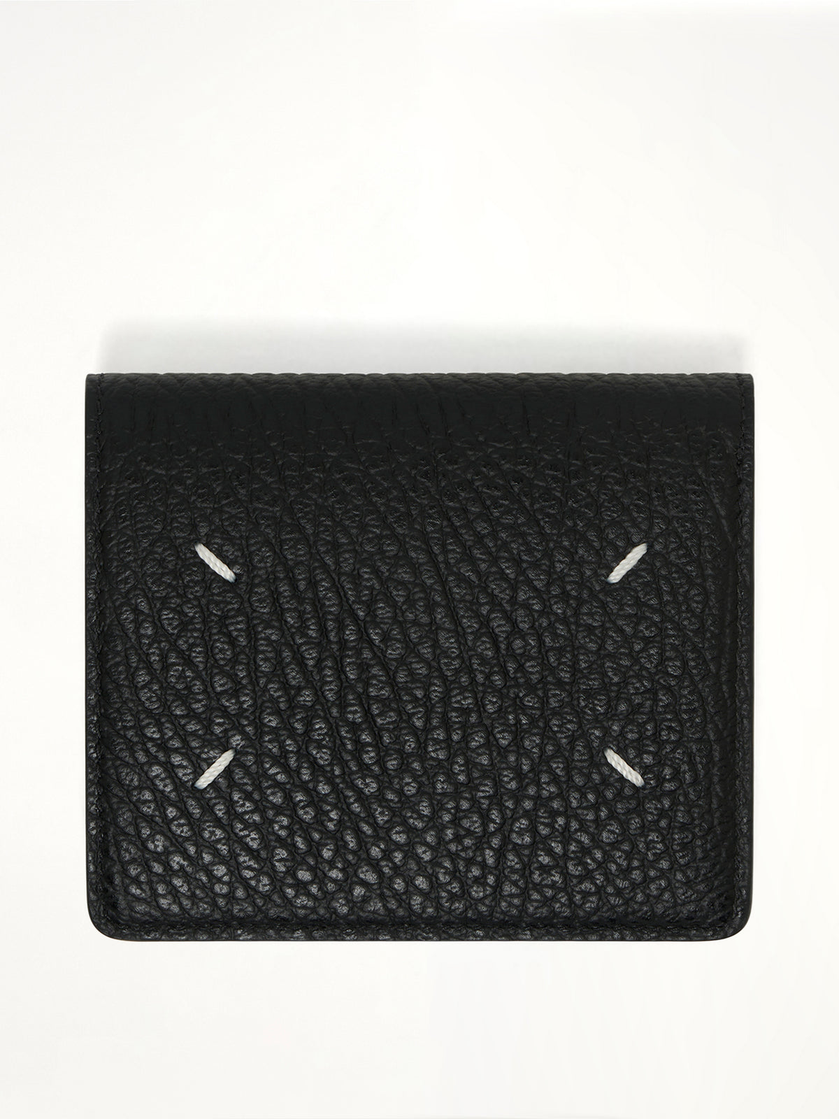 Four Stitch Logo Wallet with Coin Purse in Black