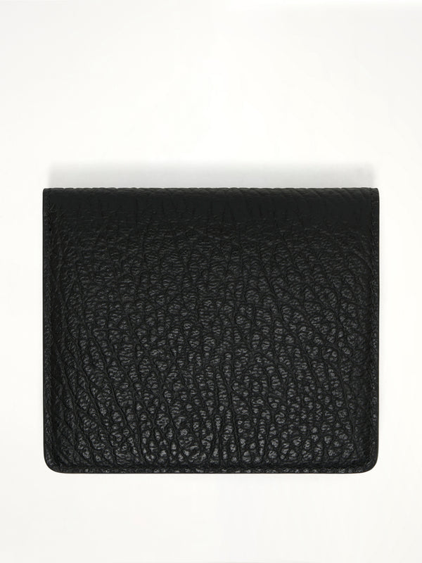 Four Stitch Logo Wallet with Coin Purse in Black