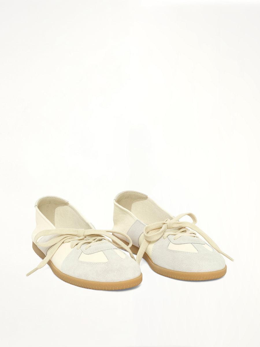 Replica Soft Laced Ballets in Bleached Sand
