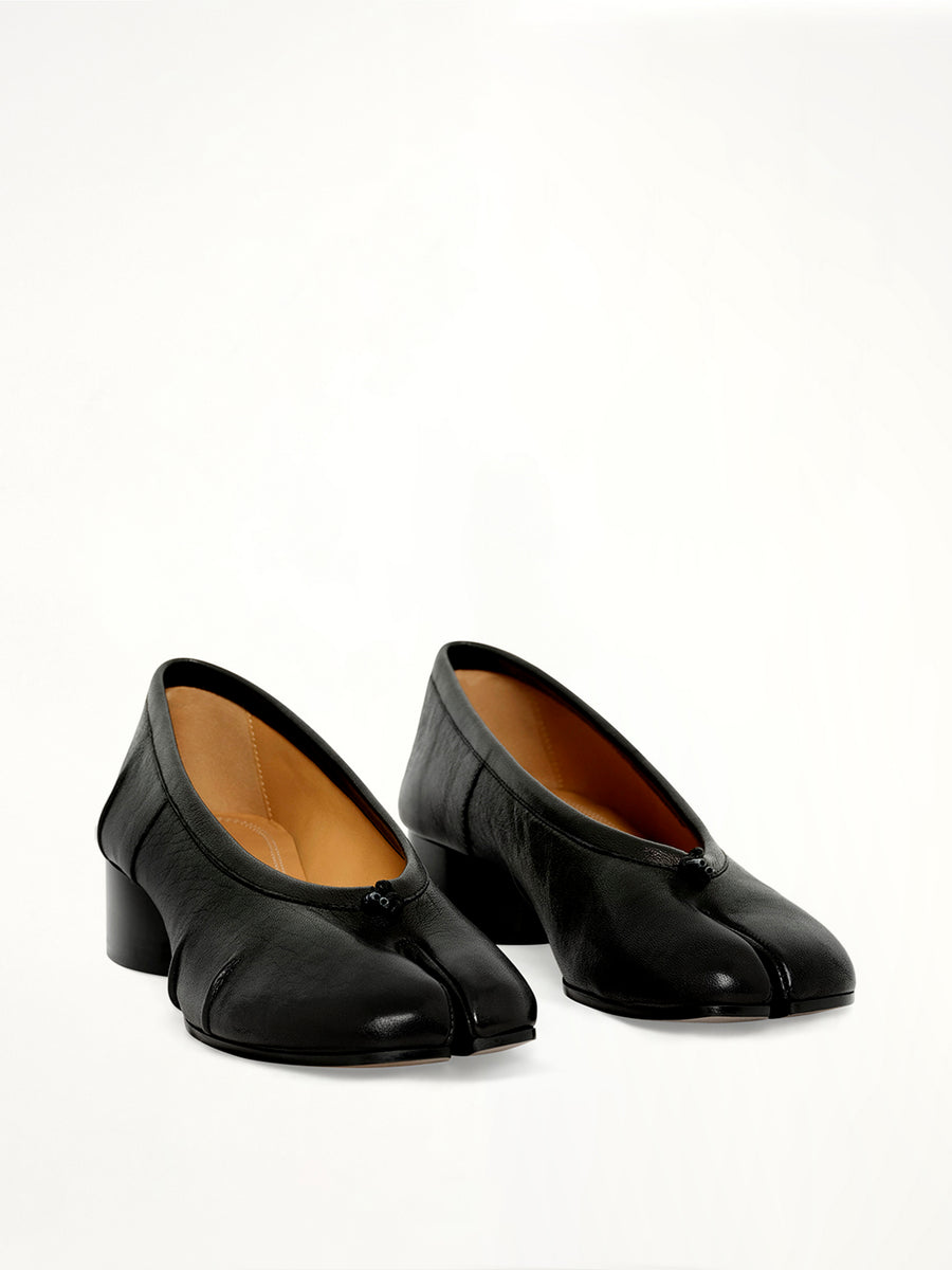 Tabi Ballerina Calfskin 3cm in Black