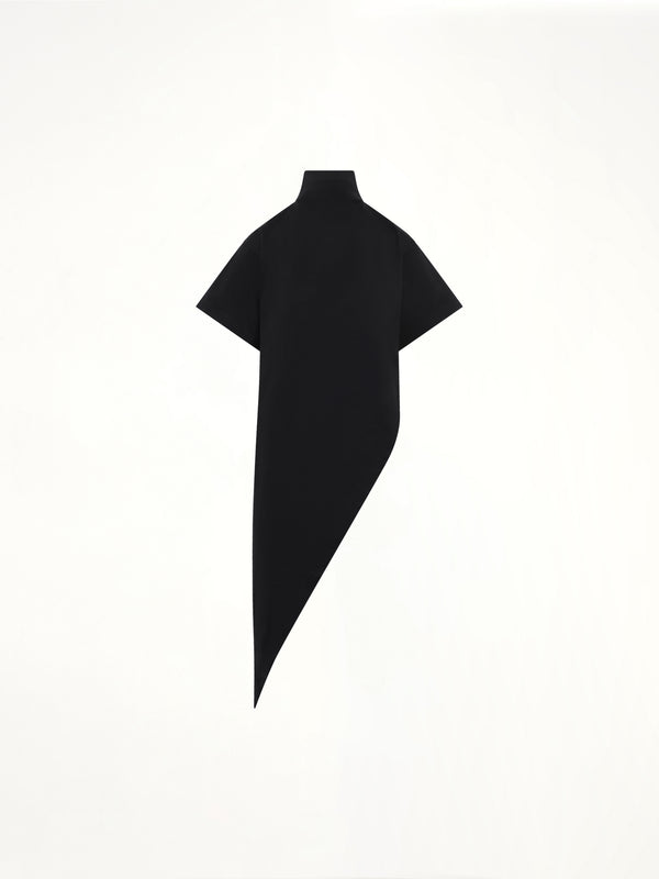 Cotton Jersey Triangle T-Shirt in Black