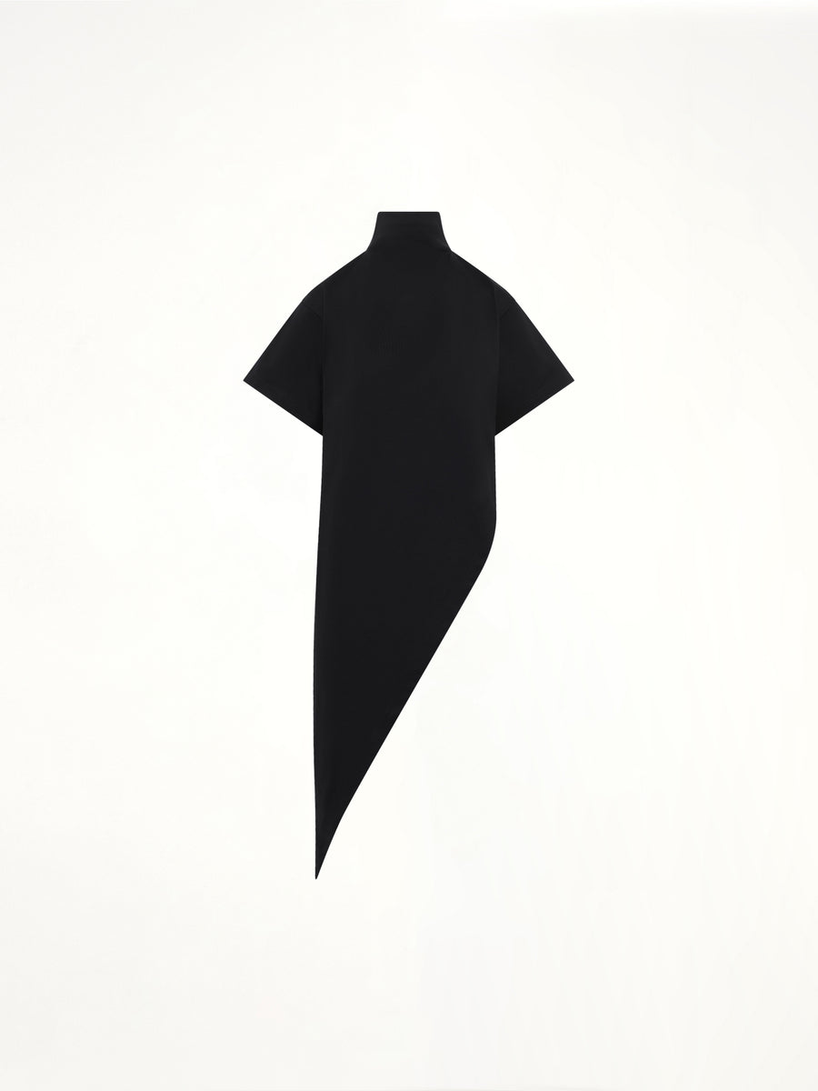Cotton Jersey Triangle T-Shirt in Black