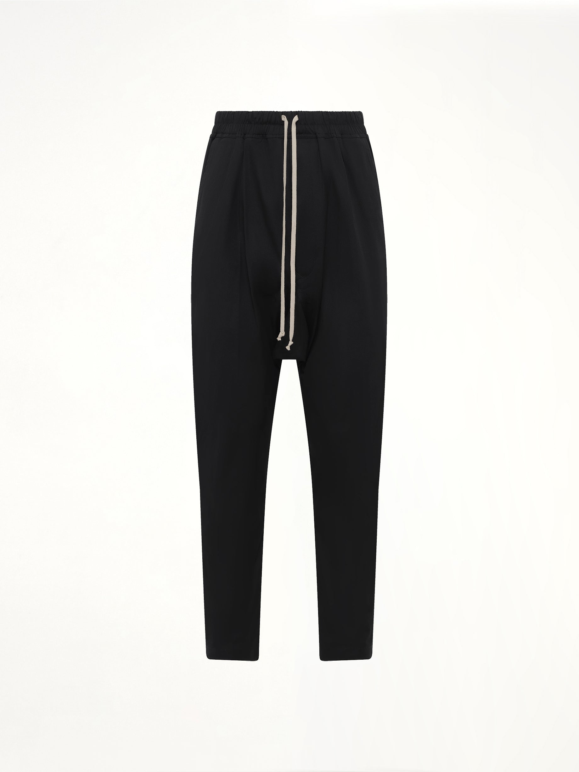 Cotton Poplin Drawstring Long in Black