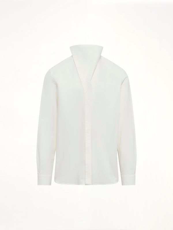 Cotton Poplin Island Shirt in Milk
