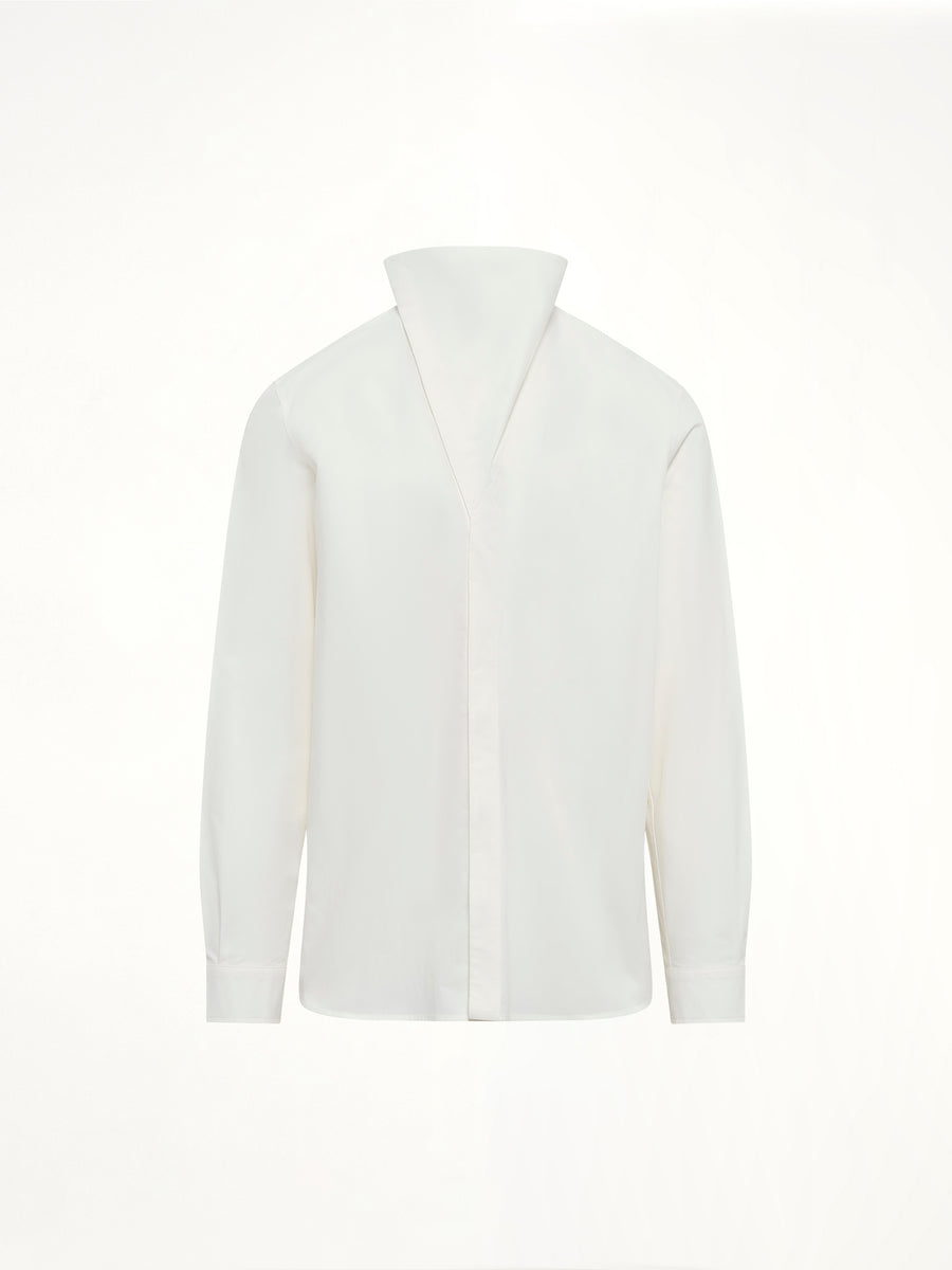 Cotton Poplin Island Shirt in Milk