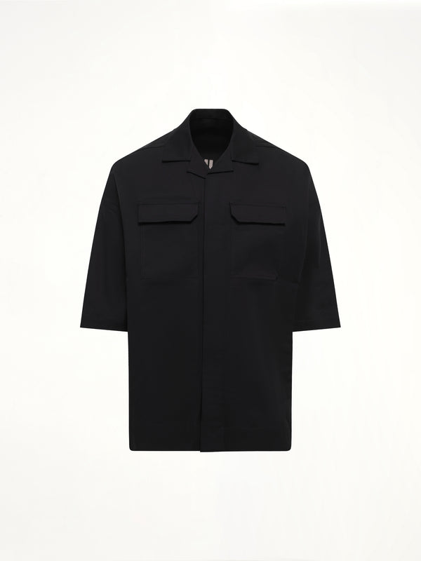 Cotton Twill Magnum Tommy Shirt in Black