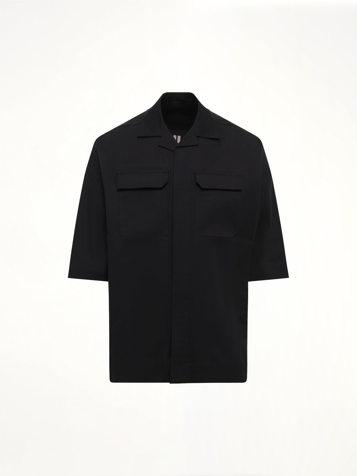 Cotton Twill Magnum Tommy Shirt in Black