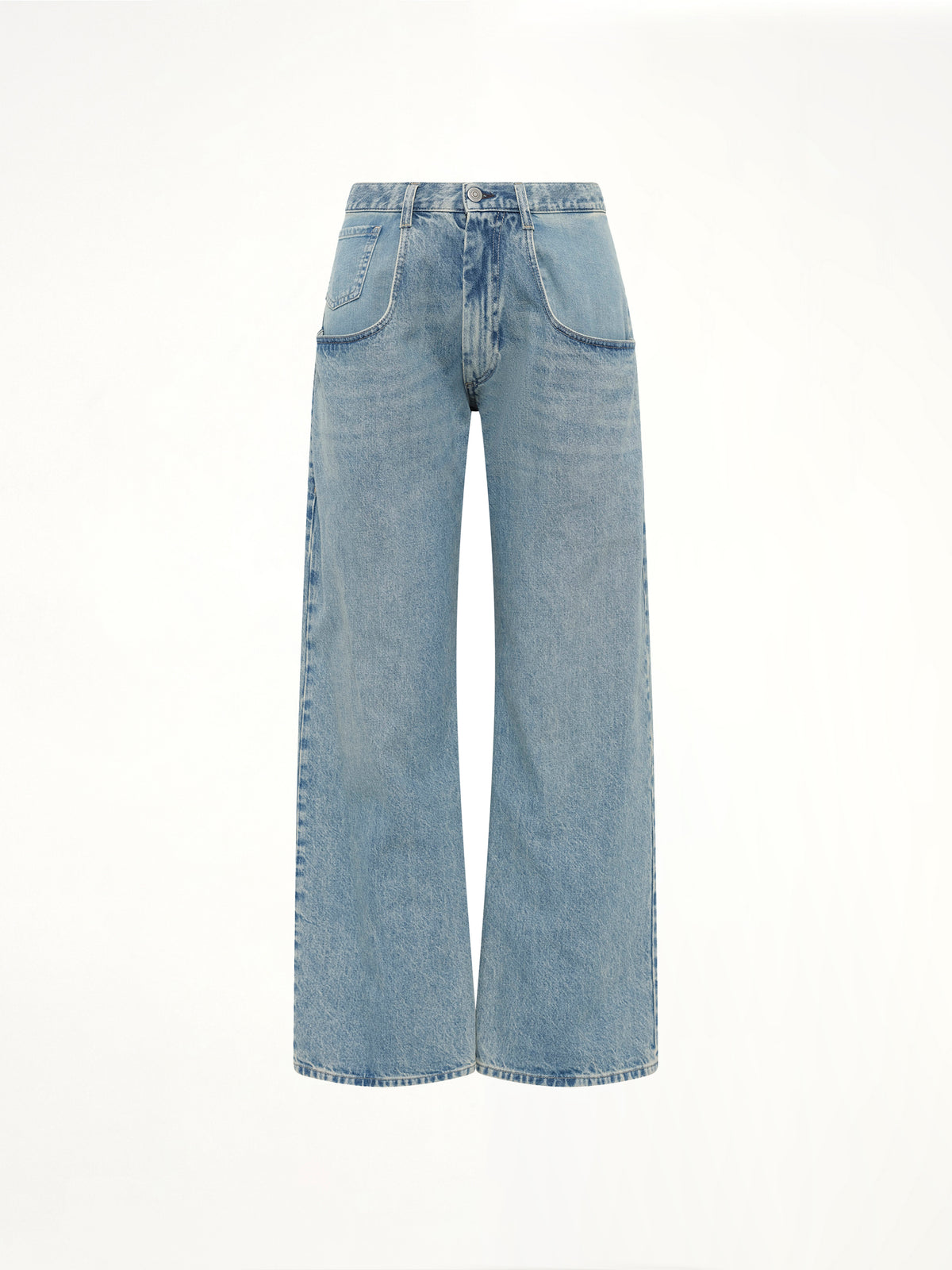 Exposed 5 Pocket Denim Jeans in Ice Blue