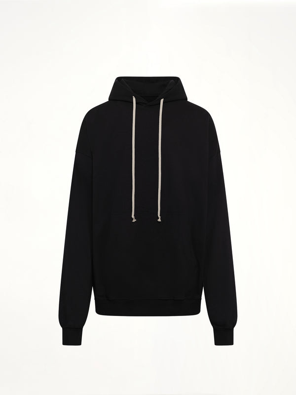 Heavy Jersey Hun Hoodie in Black