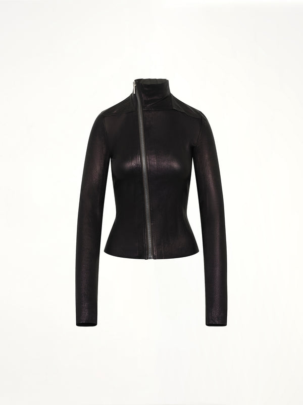 Leather Gary Jacket in Black