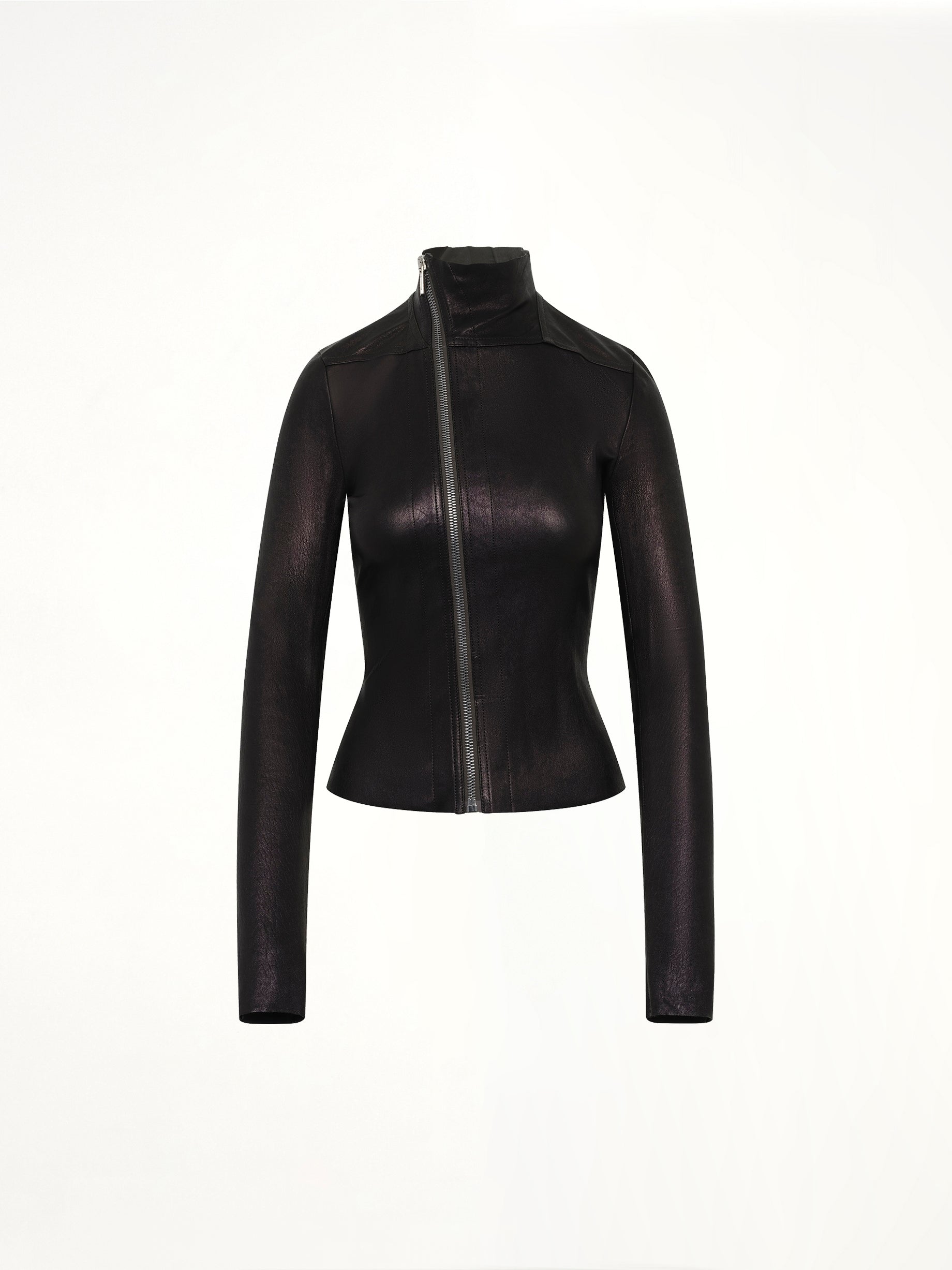 Leather Gary Jacket in Black