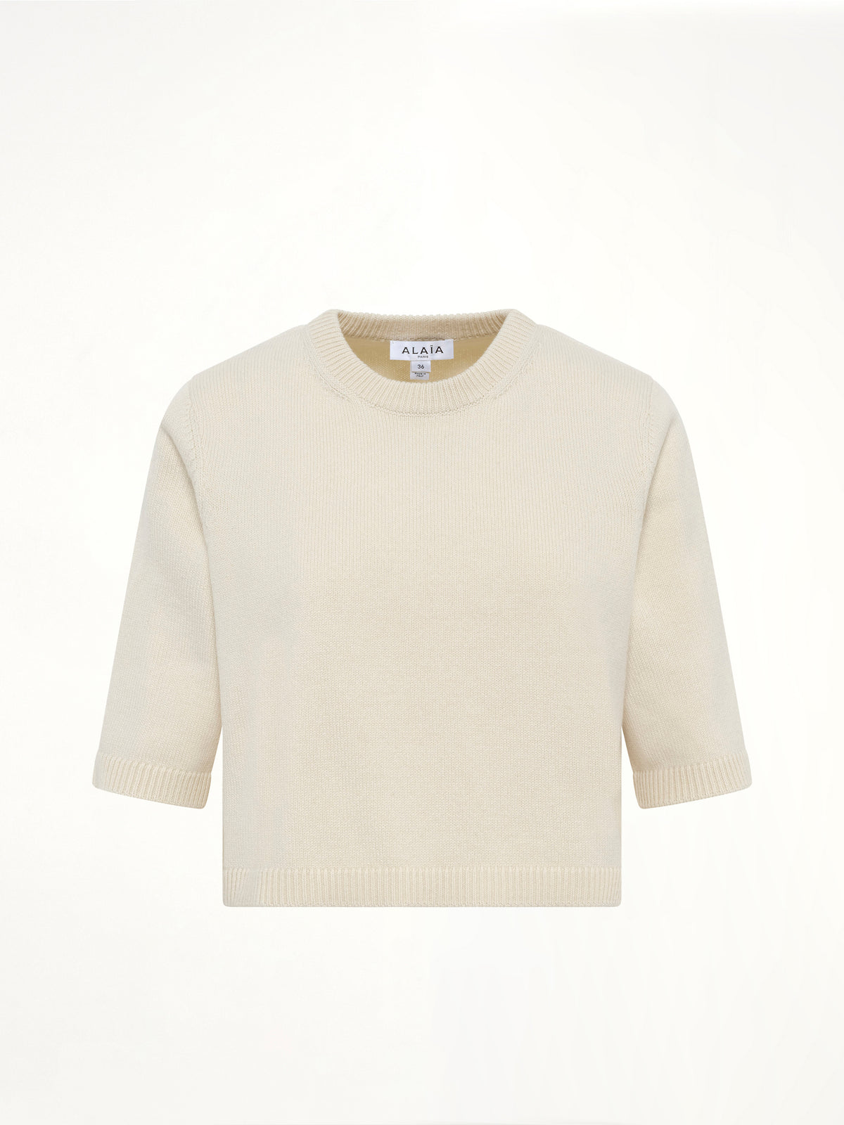 Light Cashmere Highneck Jumper in Natural White