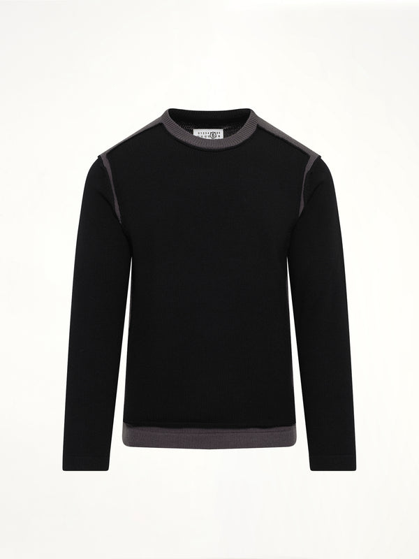 Moved Pattern Gauge 7 Knit in Black/Dark Grey