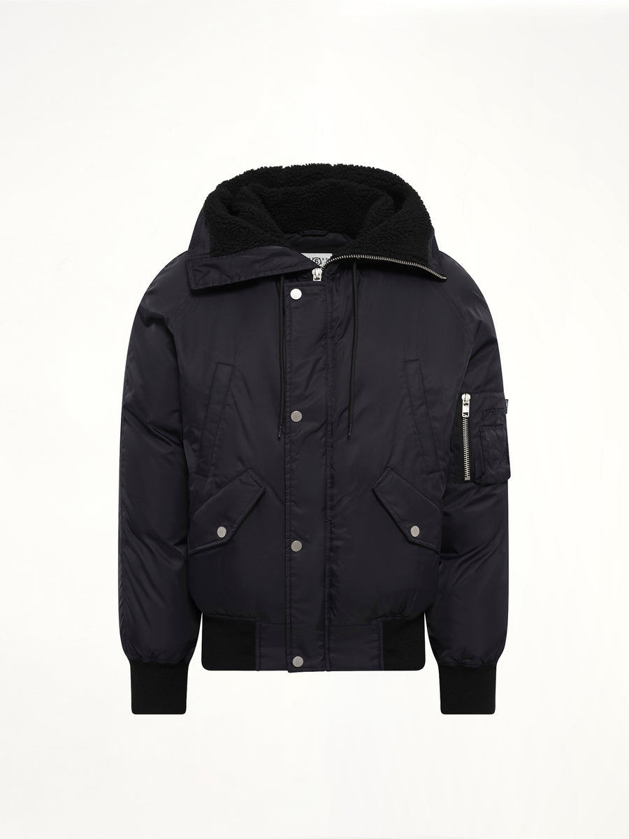 Nylon Utility Jacket in Black