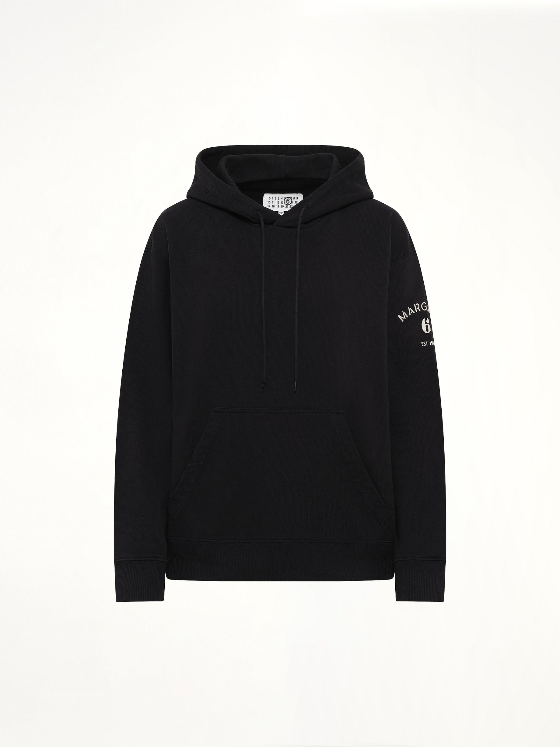 Sleeve Logo Hoodie in Black