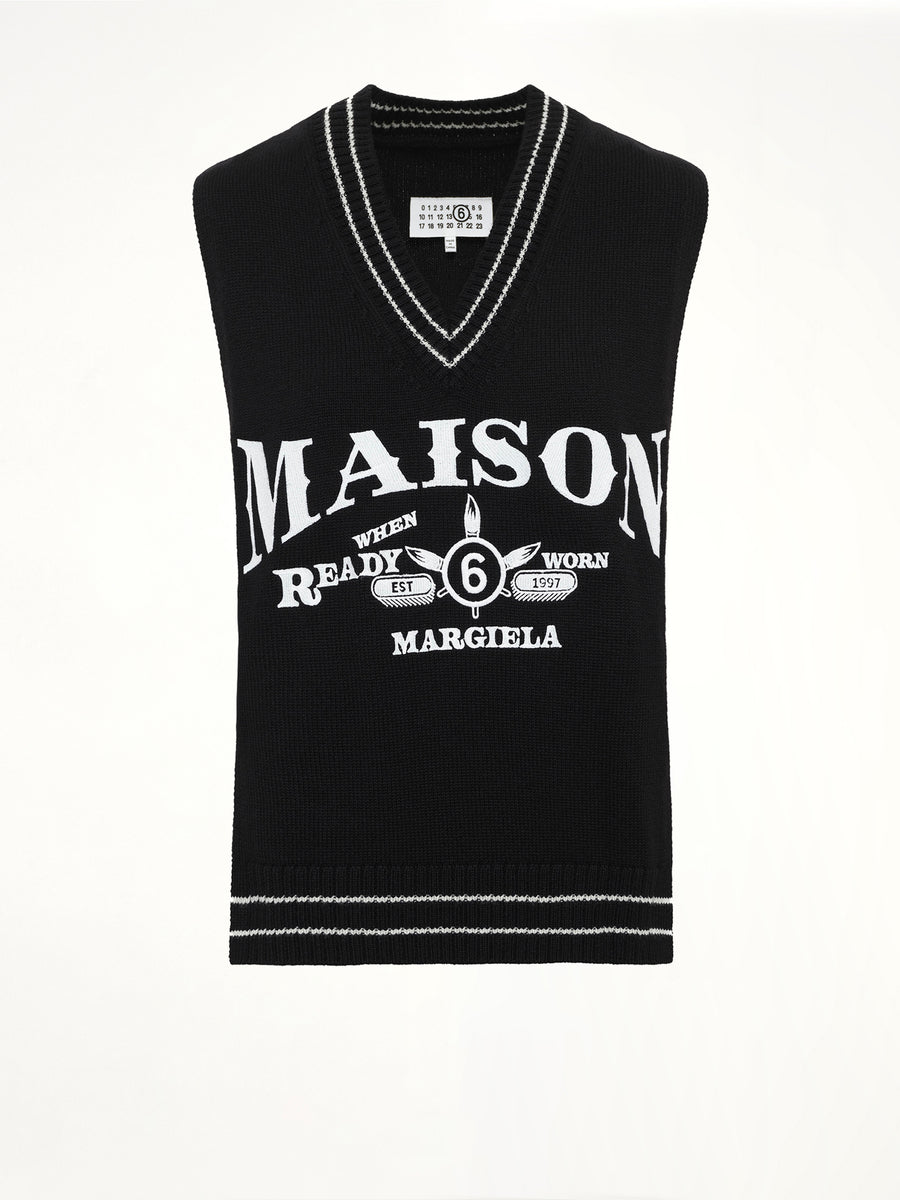 Varsity Stole in Black