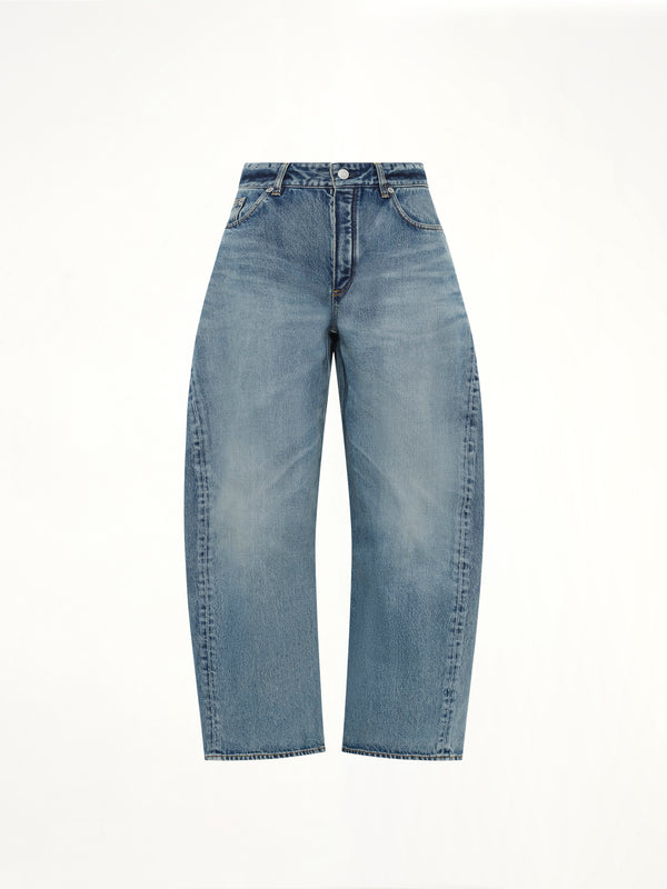 Vintage Blue Denim Rodeo Pants in Dirty Wash