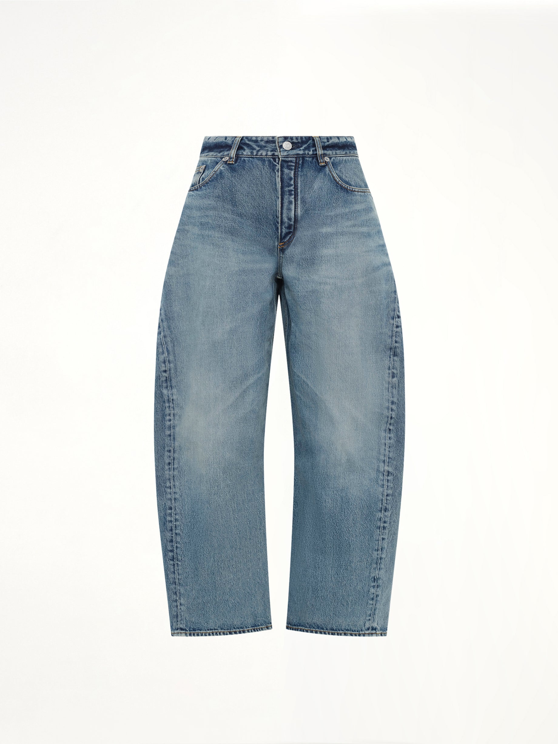 Vintage Blue Denim Rodeo Pants in Dirty Wash
