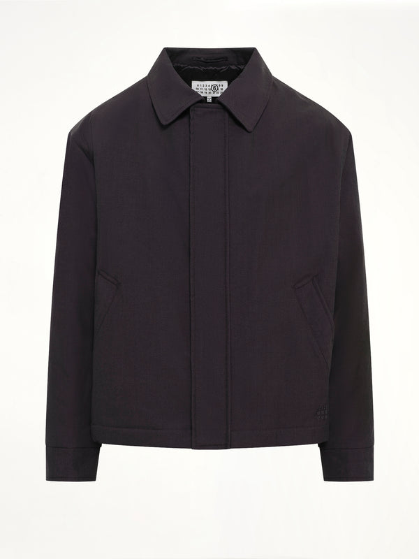 Wool Shirting Jacket in Anthracite