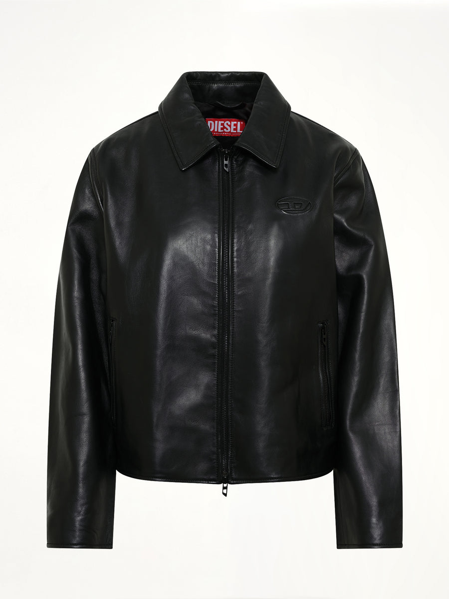 L-AMAR-FEM-S2 Leather Jacket in Black