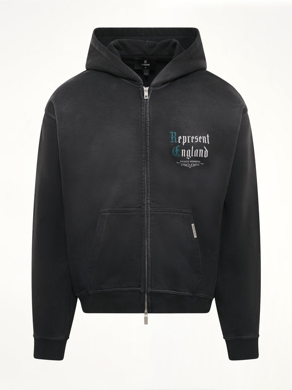 Private Members Hoodie in Stained Black