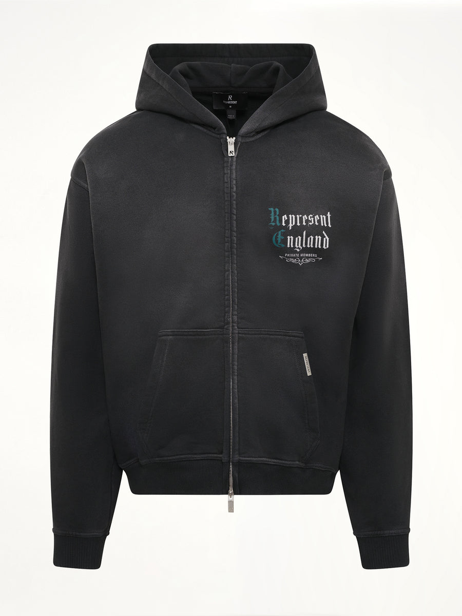 Private Members Hoodie in Stained Black