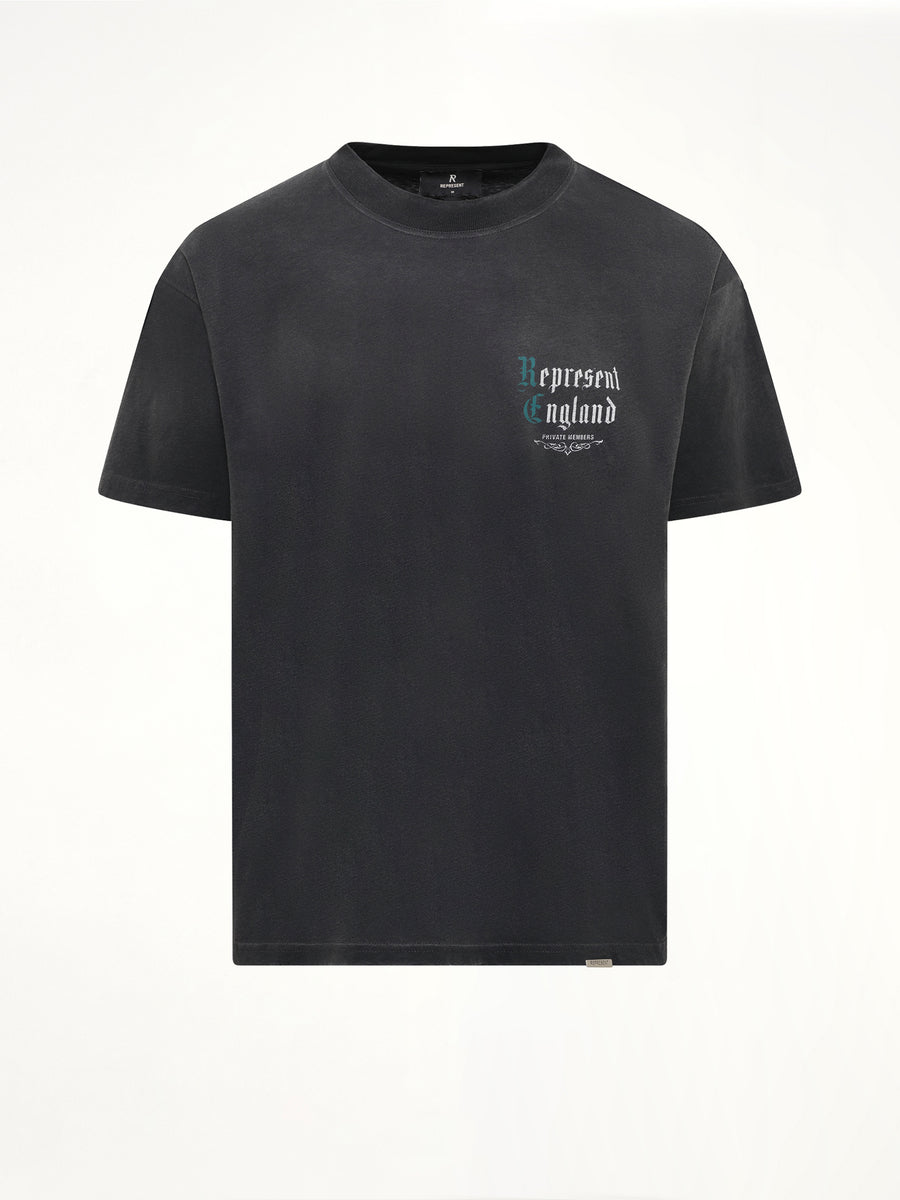 Private Members T-Shirt in Stained Black
