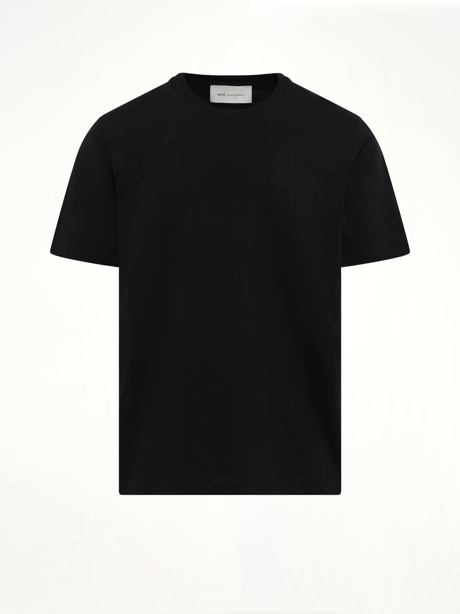 Tonal Embossed Big Ami De Coeur T-Shirt in Black