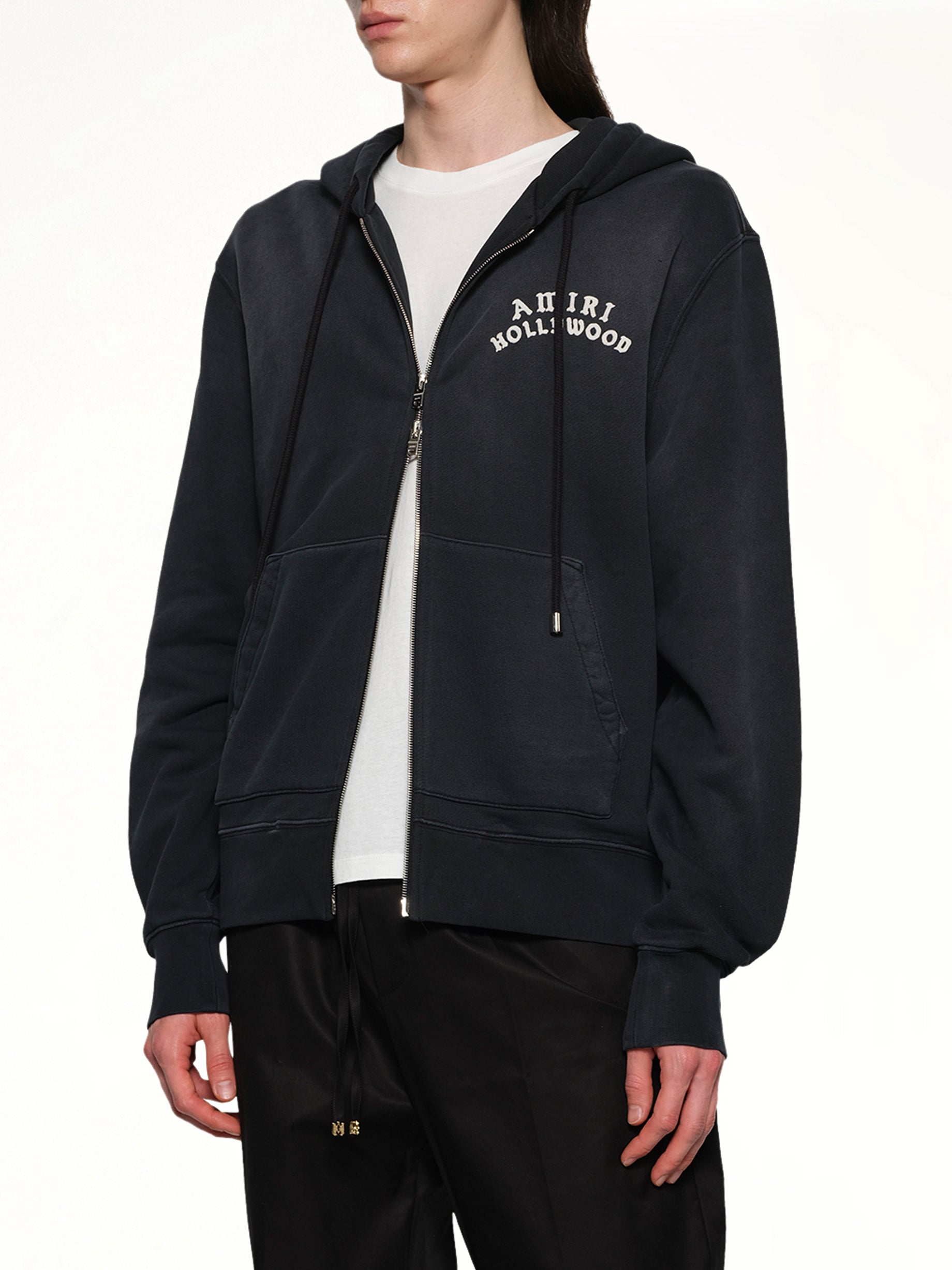 Amiri Hollywood Zip Hoodie in Black