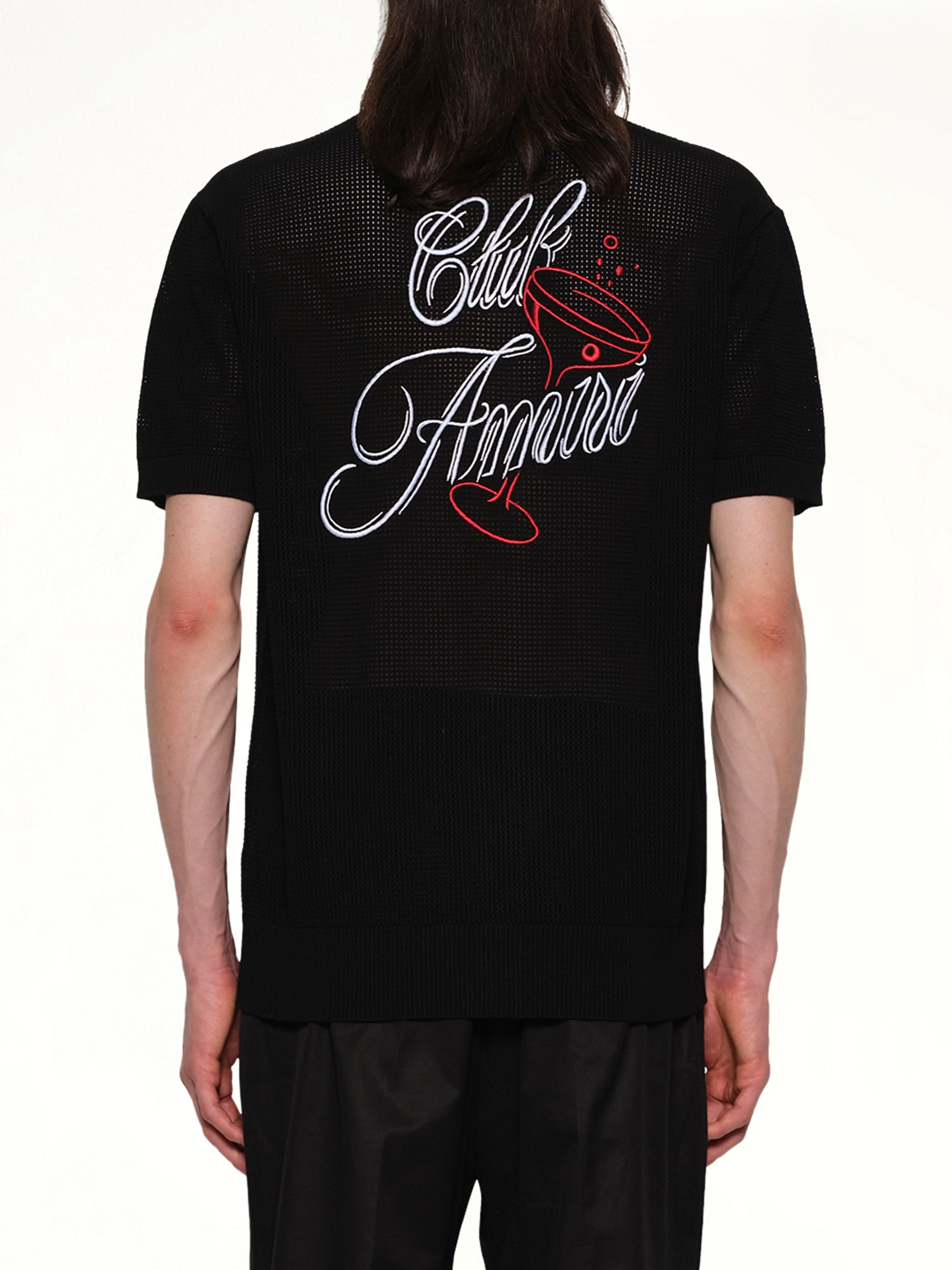 Club Amiri Crochet Shirt in Black