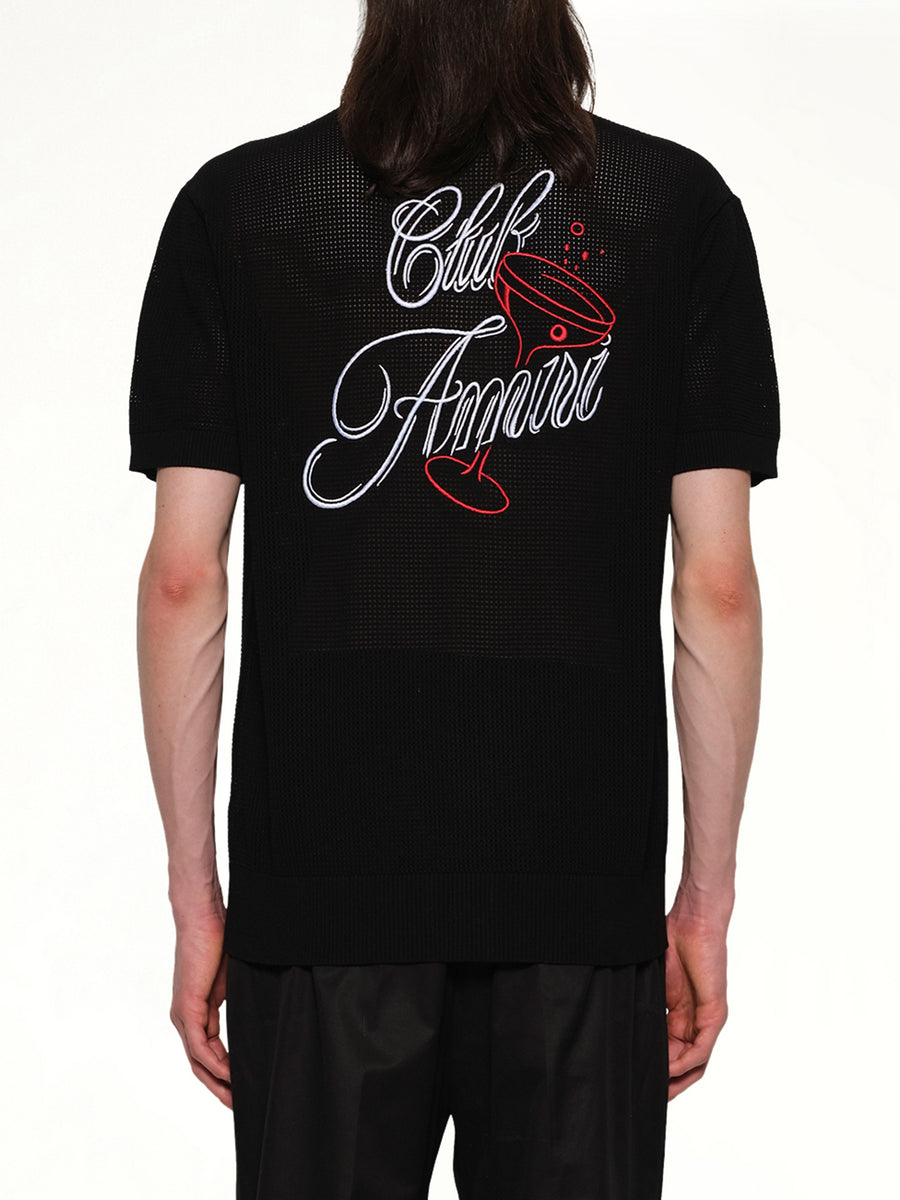 Club Amiri Crochet Shirt in Black