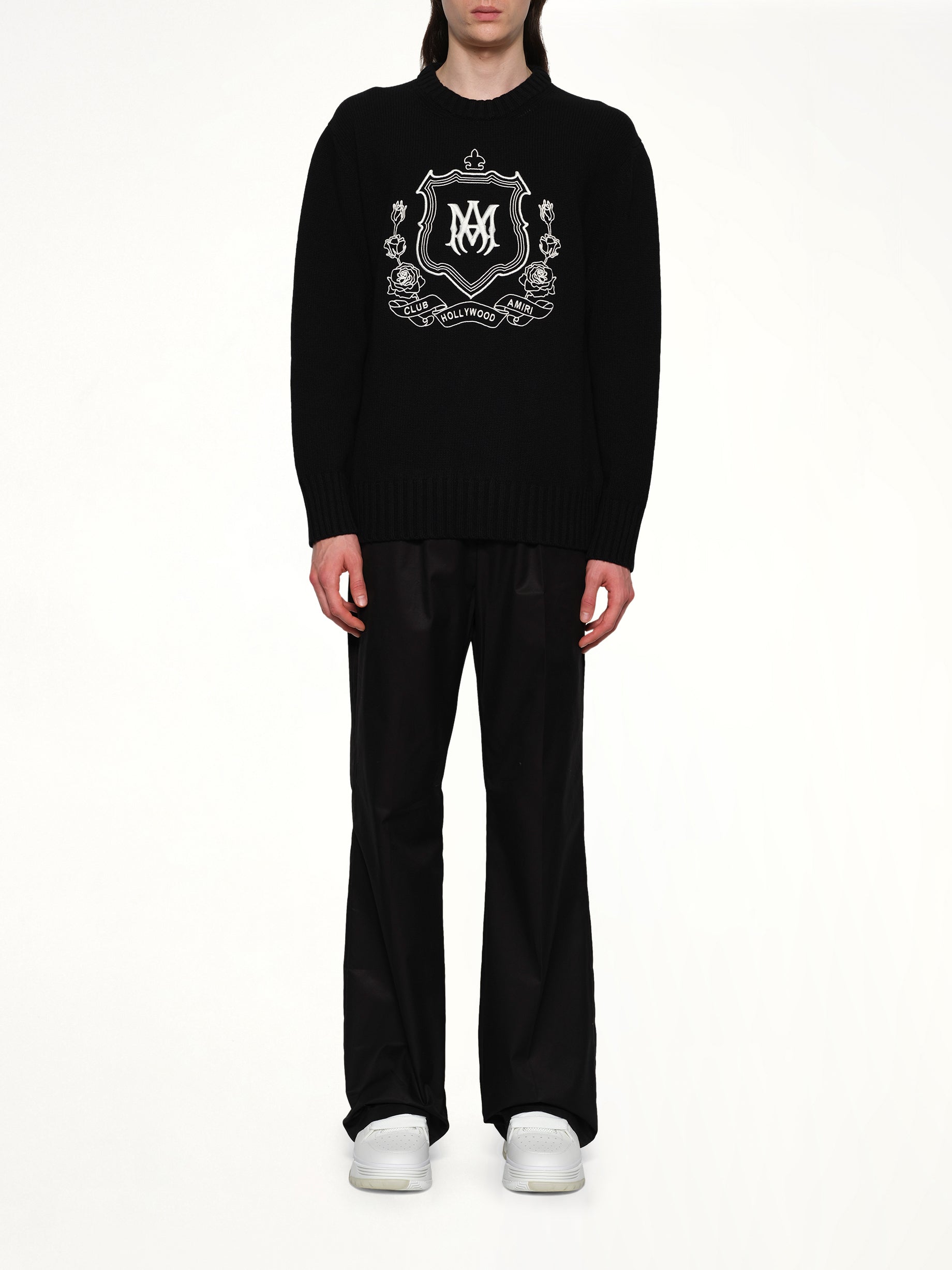 MA Crest Crewneck in Black