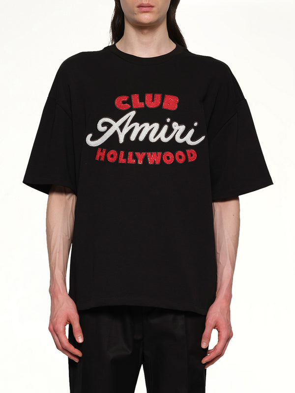 Club Amiri 黑色超大T恤