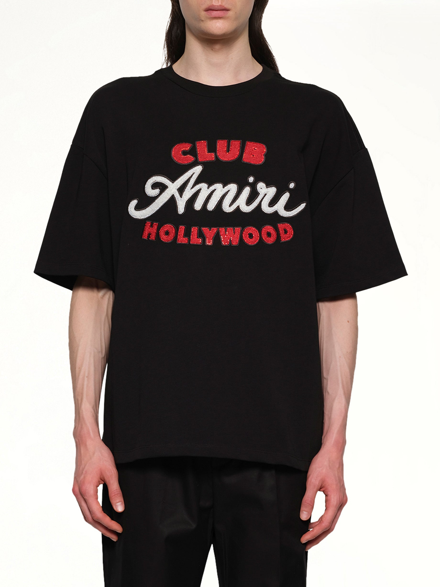 Club Amiri 黑色超大T恤